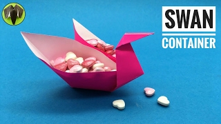 Swan Container Box - (Author - Laura Kruskal) - DIY Origami Tutorial by Paper Folds - 701