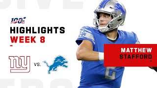 Matthew Stafford Roars w/ 342 Yds \u0026 3 TDs! | NFL 2019 Highlights