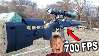 STRONGEST Airsoft Sniper RIFLE VS Gas Bottle 💥