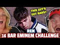 😱🔥 @RenMakesMusic - 16 Bar @eminem Challenge Reaction! 😱🔥 | The Dan Wheeler Show FT Kaz