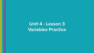U4L3 - Variables Practice