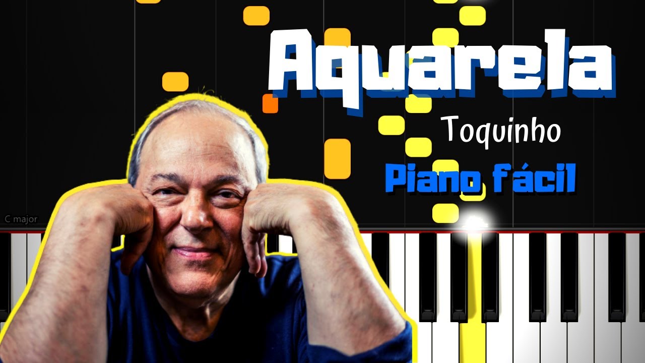 Aquarela Toquinho Fácil Tutorial Midi Com Partitura Para Piano