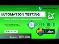 Selenium Python Automation Tutorial | WebDriver Hands-on for Beginners | Besant technologies