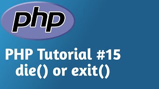 PHP Tutorial in Hindi | PHP die , exit and error handling part 15 | 2020