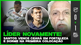 PÓS-JOGO: SANTOS VENCE CEARÁ EM FORTALEZA E DORME NA PRIMEIRA COLOCAÇÃO NA SÉRIE B