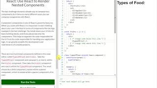 REACT: Use React to Render Nested Components (10)