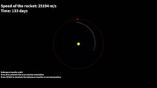 Hohmann transfer simulation on python