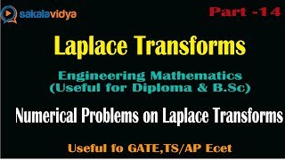 Problems on Laplace transforms part -14