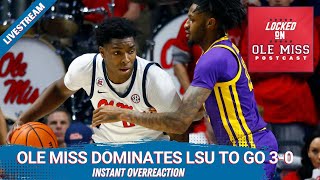 REACTION: Ole Miss Stays Hot! Rebels Beat LSU 77-65 | SEC 3-0 Start | Football Lands Trey Hall