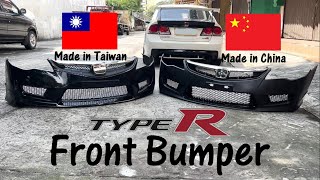 Front Bumper Civic FD Type R Plastic PP Made in Taiwan \u0026 Made in China