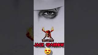 Jack sparrow drawing😍 #shorts #youtubeshorts #trending