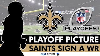 New Orleans Saints Sign WR + NFL Playoff Picture: How To Win NFC South + NFC Playoff Standings