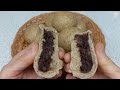 손반죽 호밀 쌀찐빵 dark rye rice steamed buns 호밀과 우리쌀로 만든 폭신 쫀득한 호밀 쌀찐빵^^