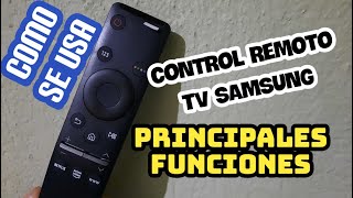 Nuevo control remoto TV SAMSUNG principales funciones-como usar