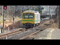 2024年12月27日 タイフォン吹鳴！ jr信越線 松井田駅を発車していく e493系 01編成 事業用交直流電車　信越線 高崎～横川 間に初めて入線して試運転 5日目