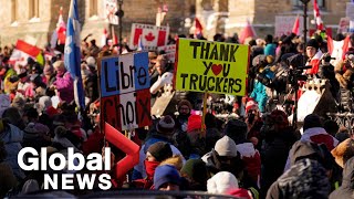 Trucker convoy: Thousands descend on Canada's capital to protest COVID-19 vaccine mandates | FULL