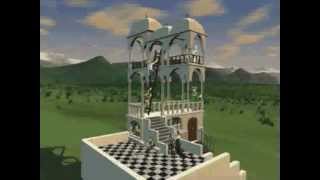 M. C. Escher - "Belvedere" Building Animation