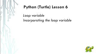 Python Turtle Lesson 6