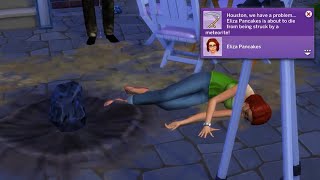 DEATH BY METEORITE IN THE SIMS 4 #shorts