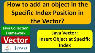 How to add an object in the Specific Index Position in the vector?