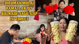 BIKIN KUE SAGU DI RUMAH KAKAKKU DAN HIAS RUMAH KAMPUNG