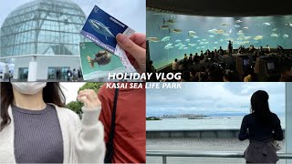 [Kasai Sea Life Park] Aquarium date vlog 🐠 Book a tuna and chicken penguins? I went to see 🍣🐧