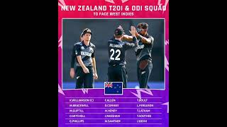 new Zealand squad for west indies series #nz #wi#sl#uae #india#nz #eng #sa #pak #afg#dream11#odi#t20