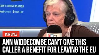 Ann Widdecombe can't give this caller a benefit for leaving the EU