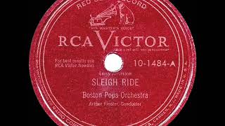 1st RECORDING OF: Sleigh Ride - Boston Pops Orchestra (1949 version)