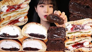 크림 듬뿍😋편의점 초코쿠키슈 맘모스빵 생크림단팥빵 크림빵 먹방 ASMR MUKBANG | CREAM BREAD DESSERT EATING SOUNDS