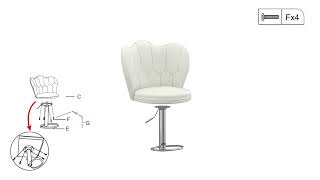 Assemble: VECELO Bar Stools Set of 2