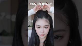 Cute hairstyle tutorial #aesthetic #hairstyle #tutorial #shorts