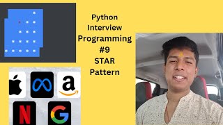 PYTHON PROGRAMMING PATTERN 9 : PYTHON INTERVIEW QUESTION || DATA ENGINEERING INTERVIEW QUESTION