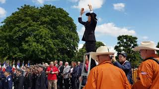 Cérémonie d'hommage aux soldats américains au cimetière américain de Saint-James 2/3