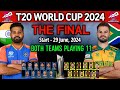 T20 World Cup 2024 Final Match | India vs South Africa Final Match Playing 11 |IND vs SA Final Match