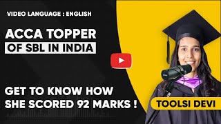 ACCA SBL Mauritius Topper - Toolsi devi is here ..