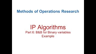 MEIE3271 Methods of Operations Research 05 IP Algorithms Part 006