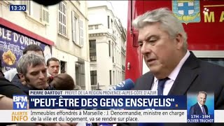 Immeubles effondrés: “Il est possible qu’il y ait des gens ensevelis” (préfet des Bouches-du-Rhône)