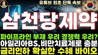 [삼천당제약 주가전망]단독, 파이프라인 부재 우려 경쟁력 약화 우려? 아일리아BS와 비만치료제로도 충분하다!