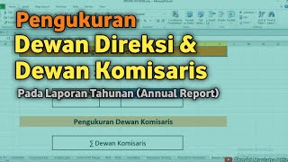 Pengukuran Dewan Direksi dan Dewan Komisaris Pada Laporan Tahunan (Annual Report)