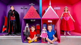 Five Kids Princess House VS Vampire House + more Children's videos