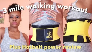 I TRIED GROWWITHJO'S 3 MILE WALKING WORKOUT TO LOSE BELLY FAT + HOTBELT POWER REVIEW