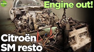 Removing the ENGINE from my Citroen SM - finally!