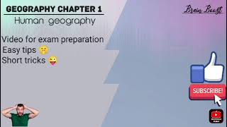 Geography chapter :-1 Human geography.#geography #boardexam #preperation #learning #tricks