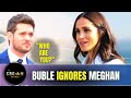 Meghan IGNORED by Michael Buble! . . . and by the look on her face, she's MAD!