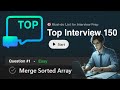Mastering LeetCode's Top 150: Solving the Merge Sorted Array Challenge | Algorithmic Interview Prep