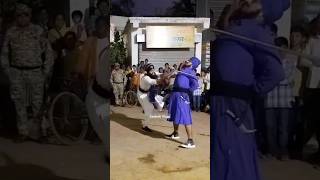 Steel Rod Stunt | Nihang Singh | Gatka | Sardarjivlogs  #shorts #viral #ytshorts #gatka #martialarts