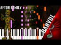 [FNAF SONG] KryFuZe - Afton Family [Remix] (Piano Tutorial by Danvol) - Synthesia HD