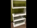 coaster 800300 white asymmetrical 4 tier modern contemporary book shelf