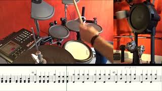 Seven Nation Army-The White Stripes Drum Cover, pdf for beginners
